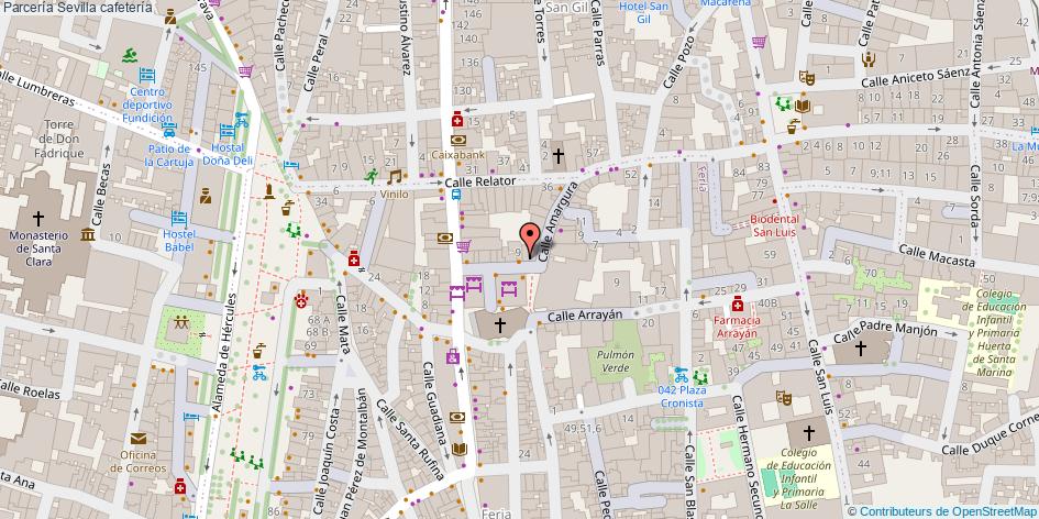 mapa Parcería cafetería Sevilla