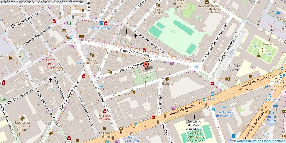 mapa Paréntesis de olvido - Magia y Té cafetería Madrid