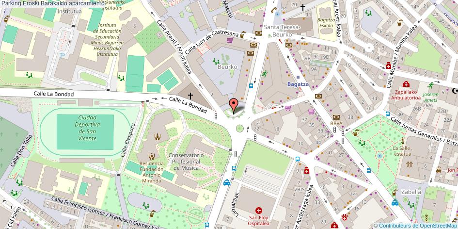 mapa Parking Eroski aparcamiento Barakaldo