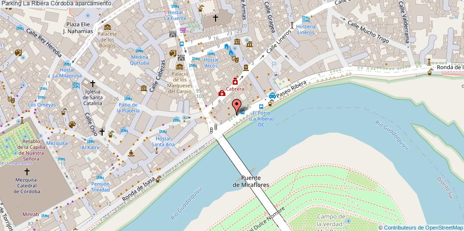 mapa Parking La Ribera aparcamiento Córdoba