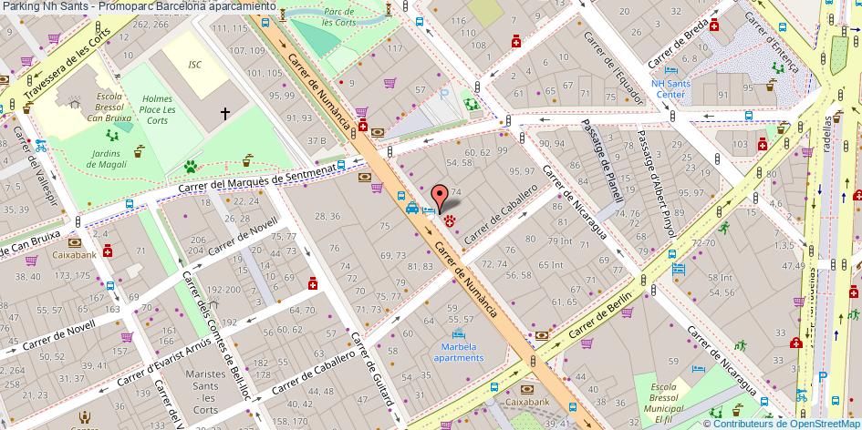 mapa Parking Nh Sants - Promoparc aparcamiento Barcelona