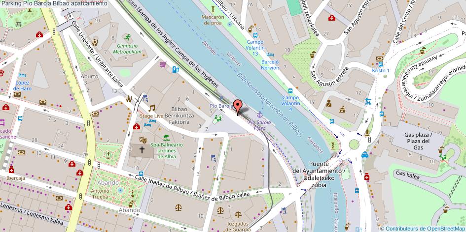 mapa Parking Pío Baroja aparcamiento Bilbao