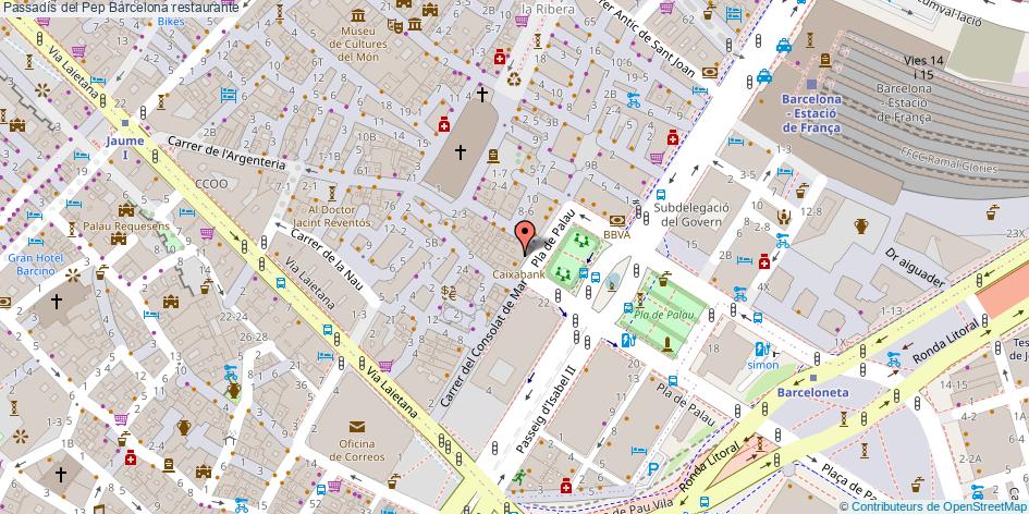 mapa Passadís del Pep restaurante Barcelona