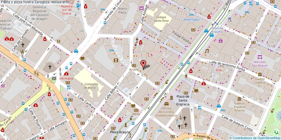 mapa Pasta y pizza nostra restaurante Zaragoza