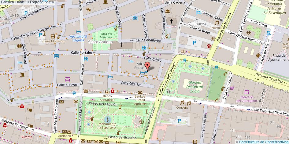 mapa Pension Daniel II hostal Logroño