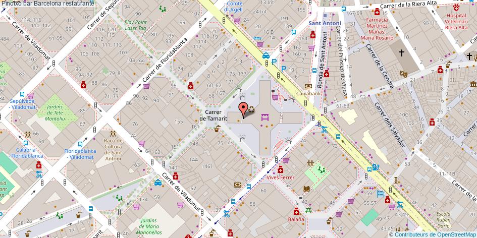 mapa Pinotxo bar restaurante Barcelona