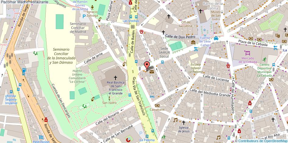 mapa Piscomar restaurante Madrid