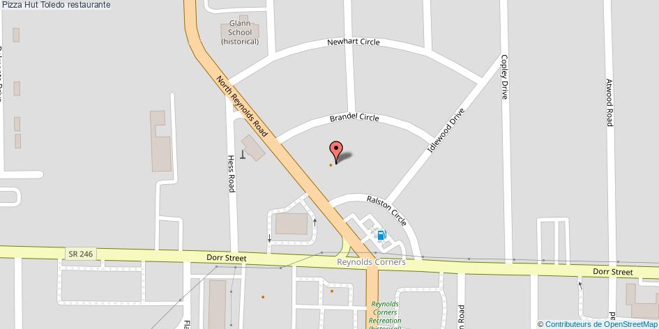 mapa Pizza Hut restaurante Toledo