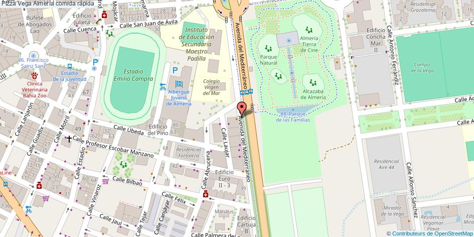 mapa Pizza Vega comida rápida Almería