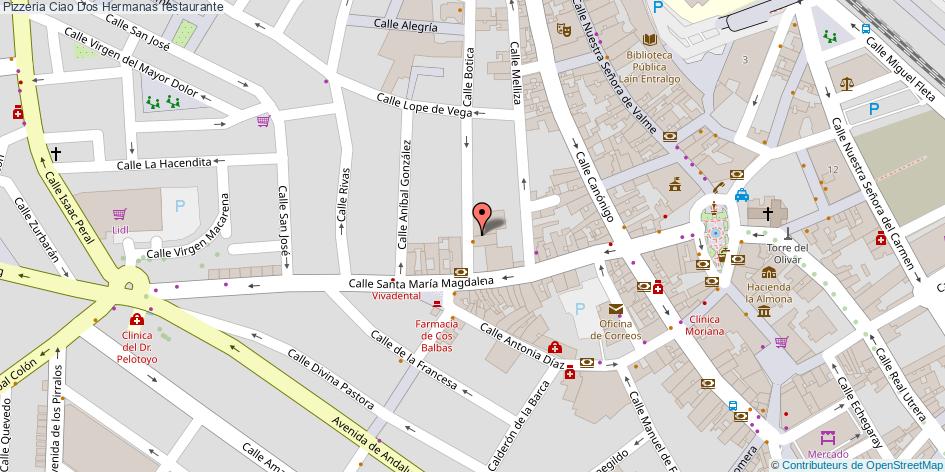 mapa Pizzeria Ciao restaurante Dos Hermanas