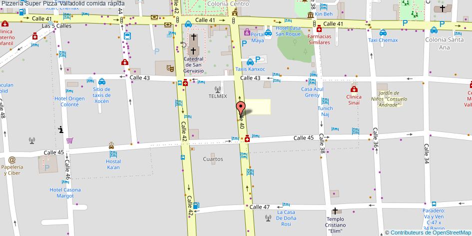 mapa Pizzería Super Pizza comida rápida Valladolid