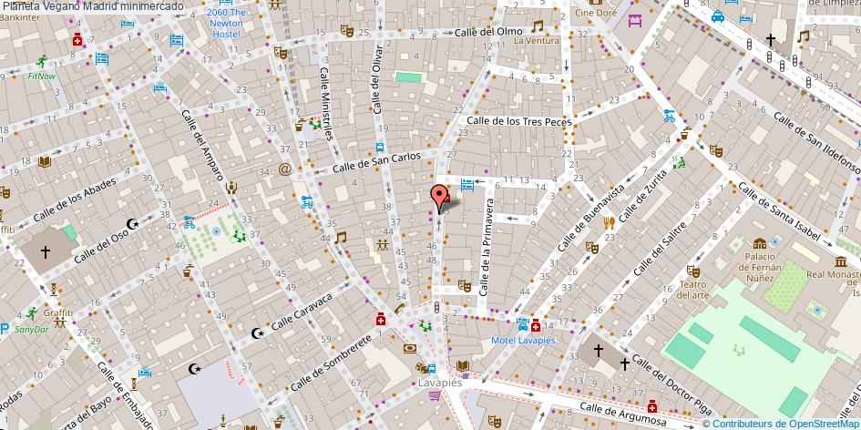 mapa Planeta Vegano minimercado Madrid