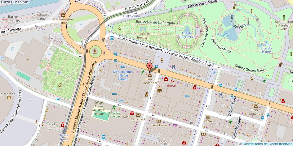 mapa Plaza bar Bilbao