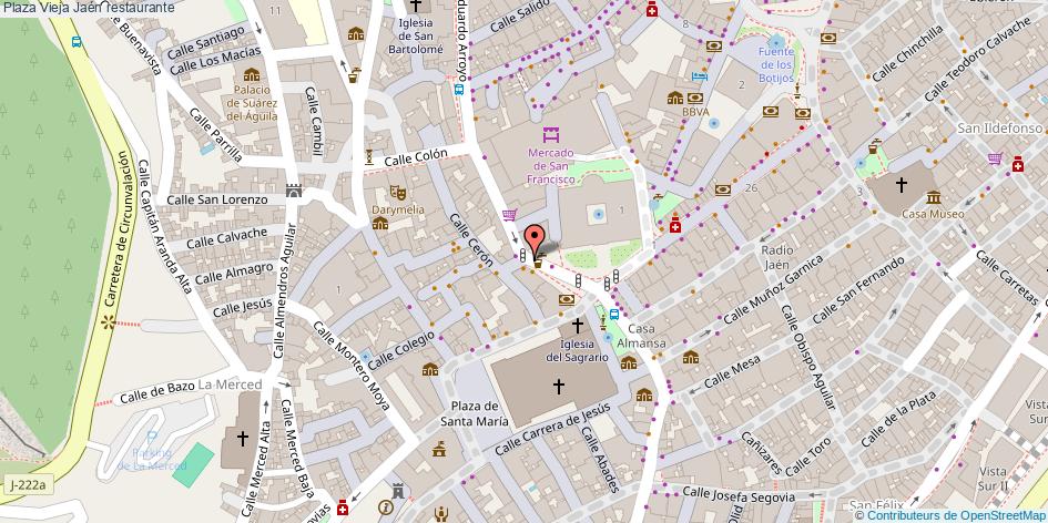 mapa Plaza Vieja restaurante Jaén
