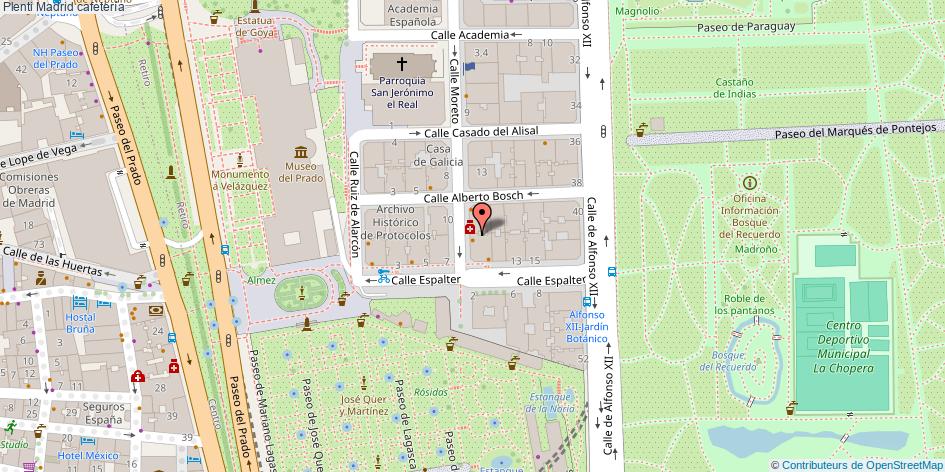 mapa Plenti cafetería Madrid
