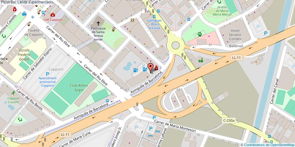 mapa Plusfresc supermercado Lleida