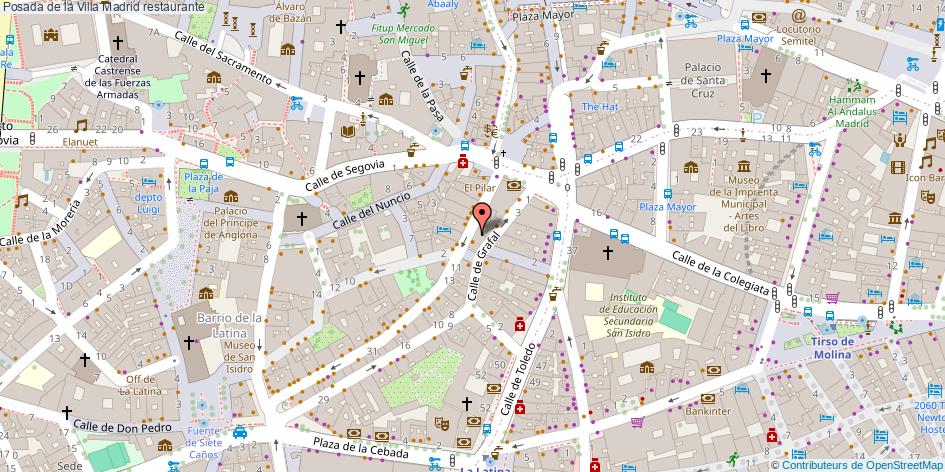 mapa Posada de la Villa restaurante Madrid