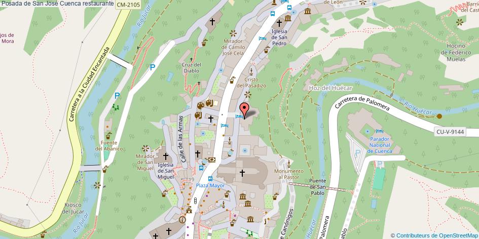 mapa Posada de San José restaurante Cuenca