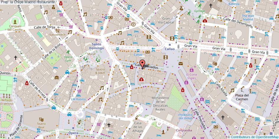 mapa Prep‘ la Crêpe restaurante Madrid