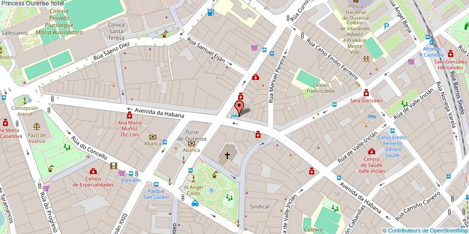 mapa Princess hotel Ourense