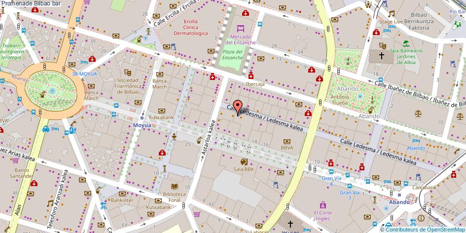 mapa Promenade bar Bilbao