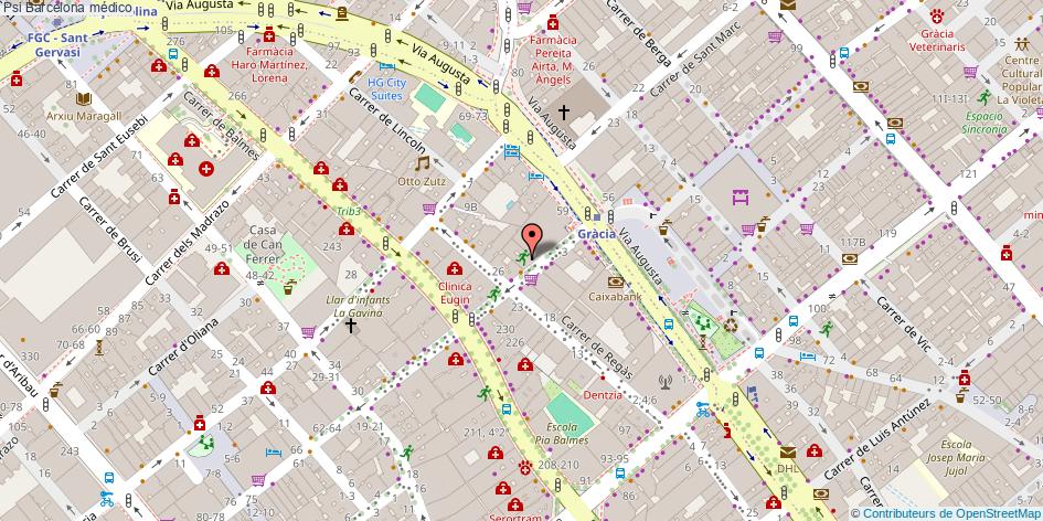mapa Psi médico Barcelona