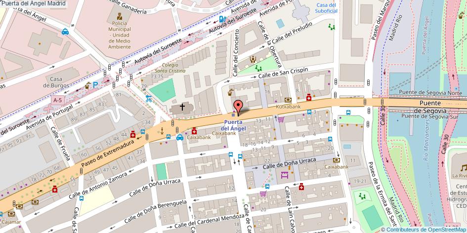 mapa Puerta del Ángel  Madrid