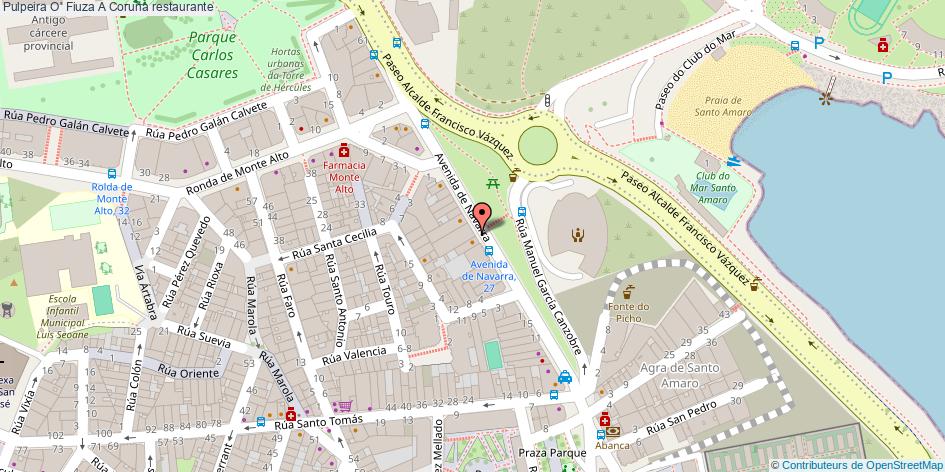 mapa Pulpeira O' Fiuza restaurante A Coruña
