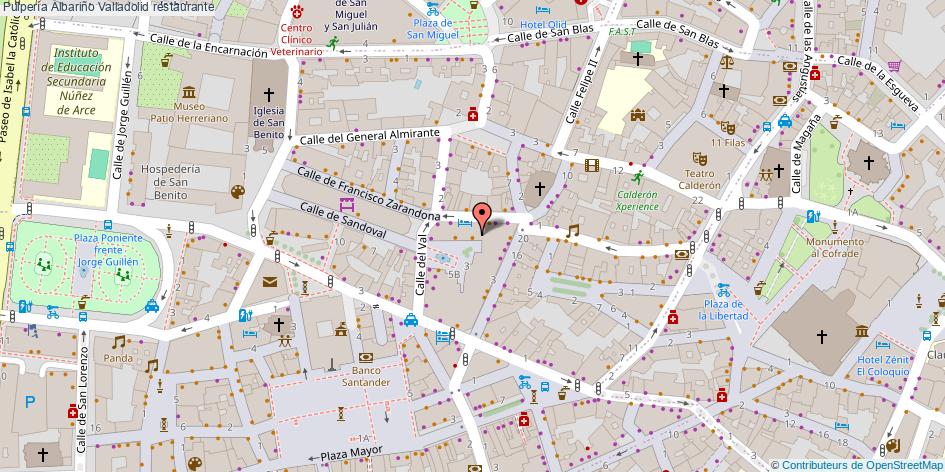 mapa Pulpería Albariño restaurante Valladolid