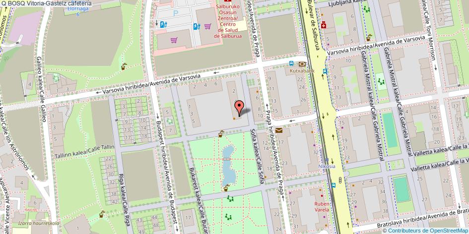 mapa Q BOSQ cafetería Vitoria-Gasteiz