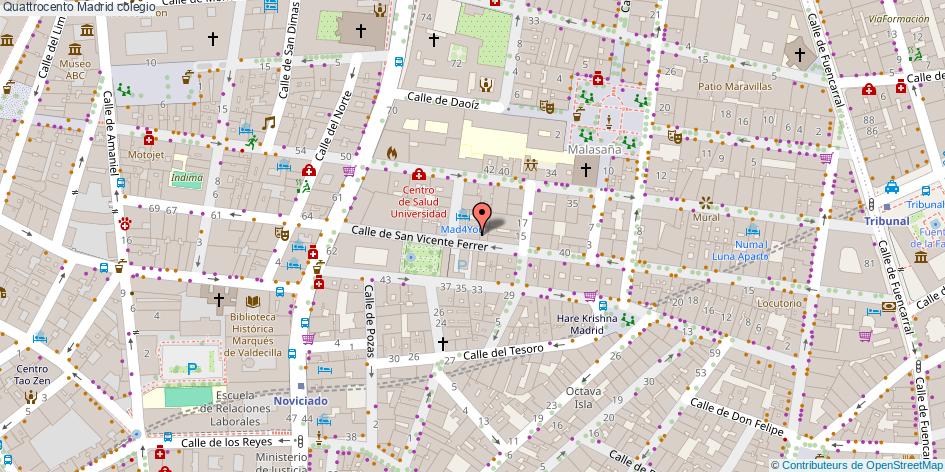 mapa Quattrocento colegio Madrid