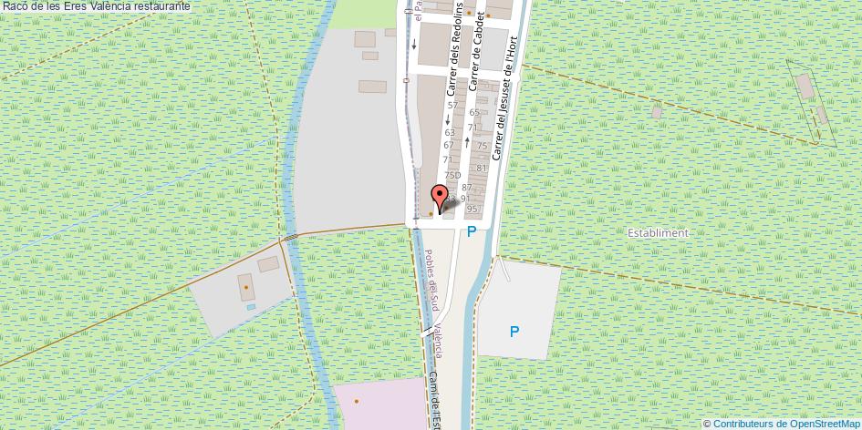 mapa Racó de les Eres restaurante València