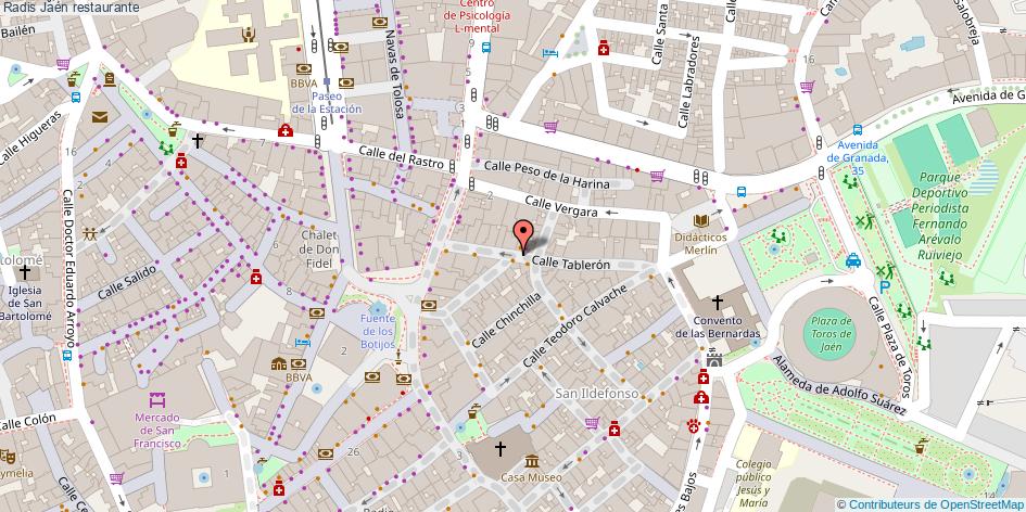 mapa Radis restaurante Jaén