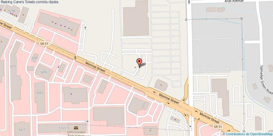 mapa Raising Cane's comida rápida Toledo