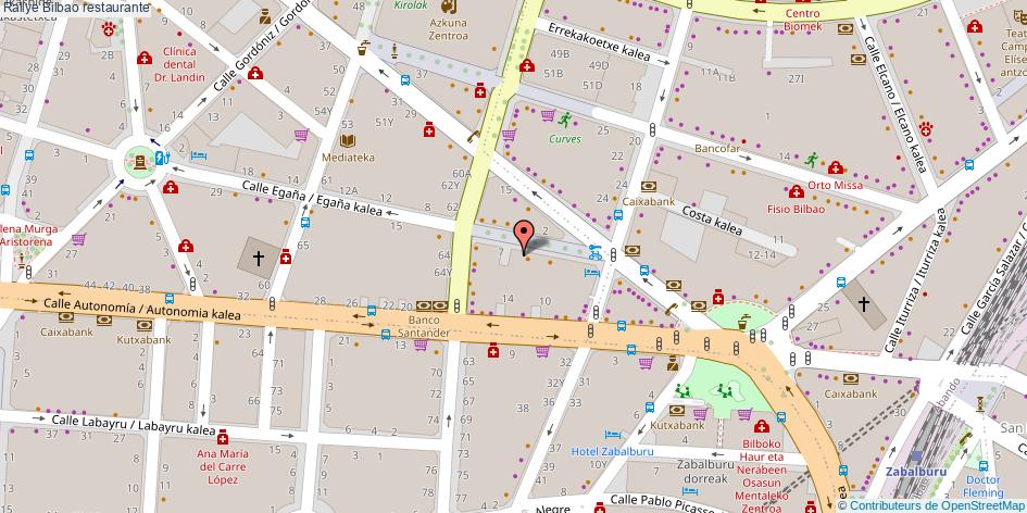 mapa Rallye restaurante Bilbao