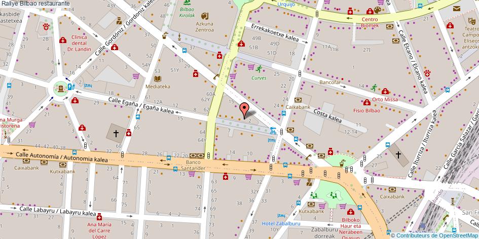 mapa Rallye restaurante Bilbao