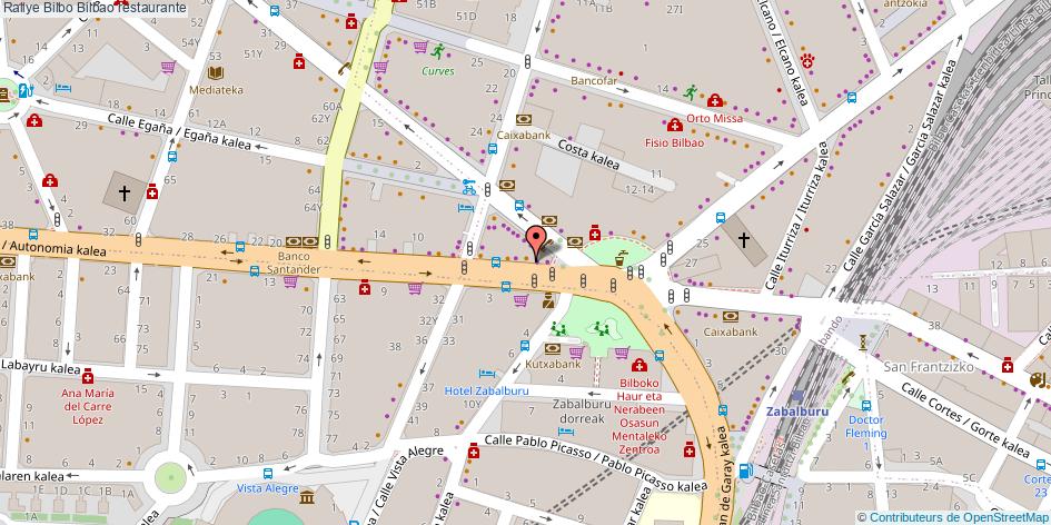 mapa Rallye Bilbo restaurante Bilbao