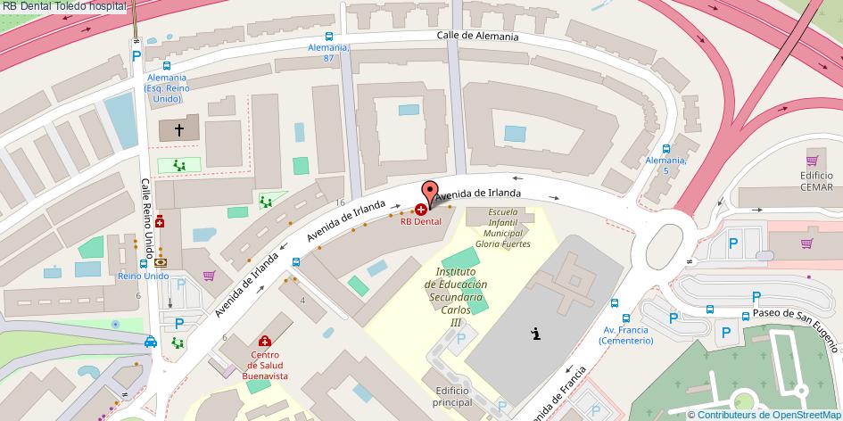 mapa RB Dental hospital Toledo