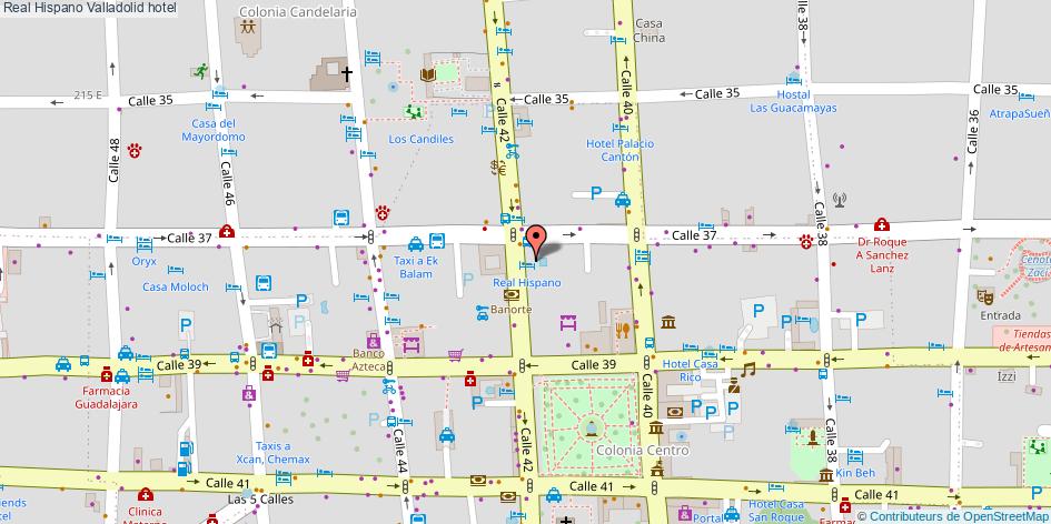 mapa Real Hispano hotel Valladolid