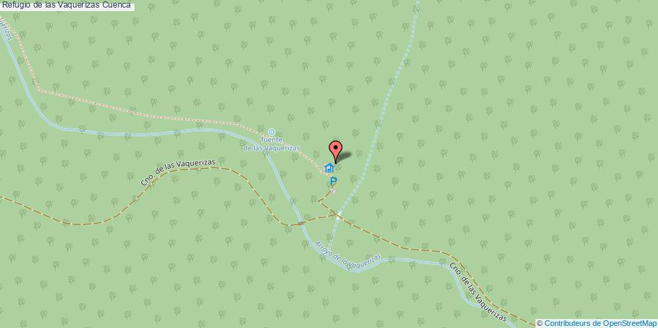 mapa Refugio de las Vaquerizas  Cuenca