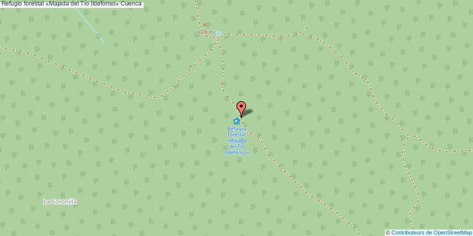 mapa Refugio forestal «Majada del Tío Ildefonso»  Cuenca