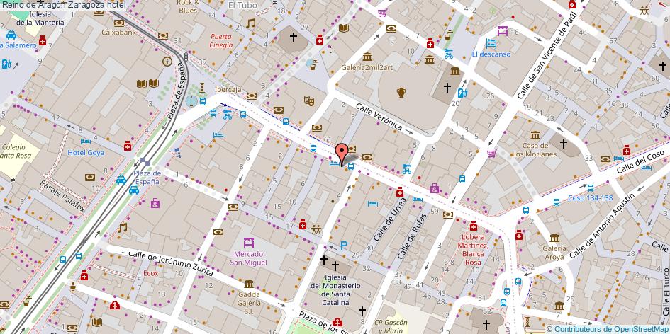 mapa Reino de Aragón hotel Zaragoza