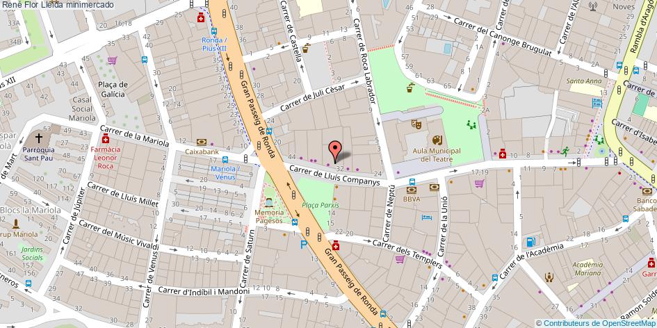 mapa René Flor minimercado Lleida