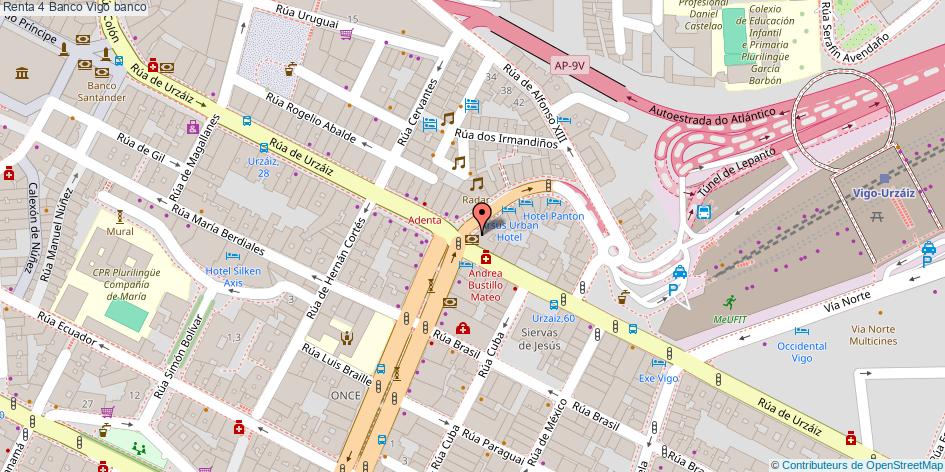 mapa Renta 4 Banco banco Vigo