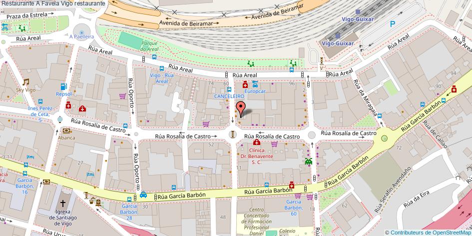 mapa Restaurante A Favela restaurante Vigo
