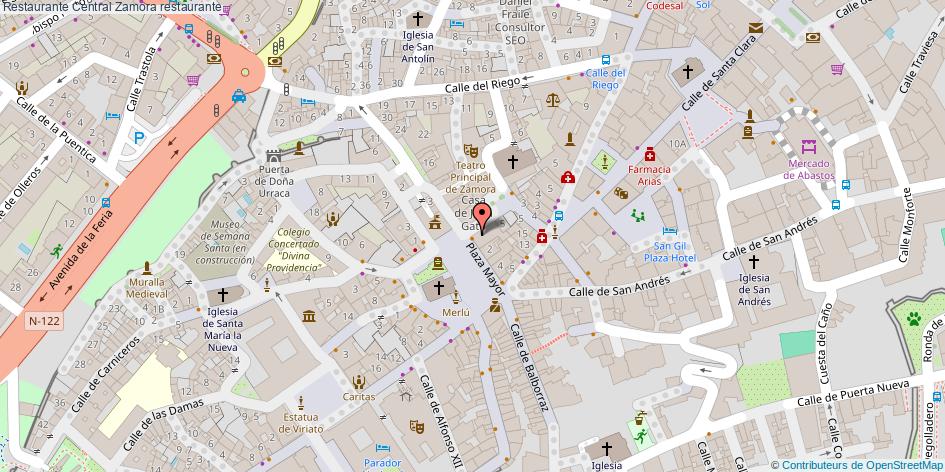 mapa Restaurante Central restaurante Zamora