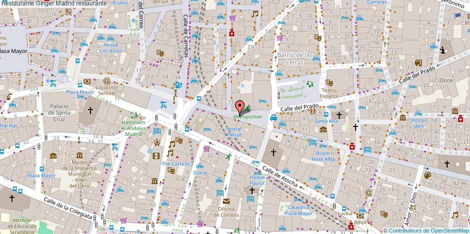 mapa Restaurante Ginger restaurante Madrid