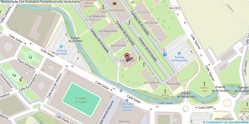mapa Restaurante Los Granados restaurante Pamplona/Iruña