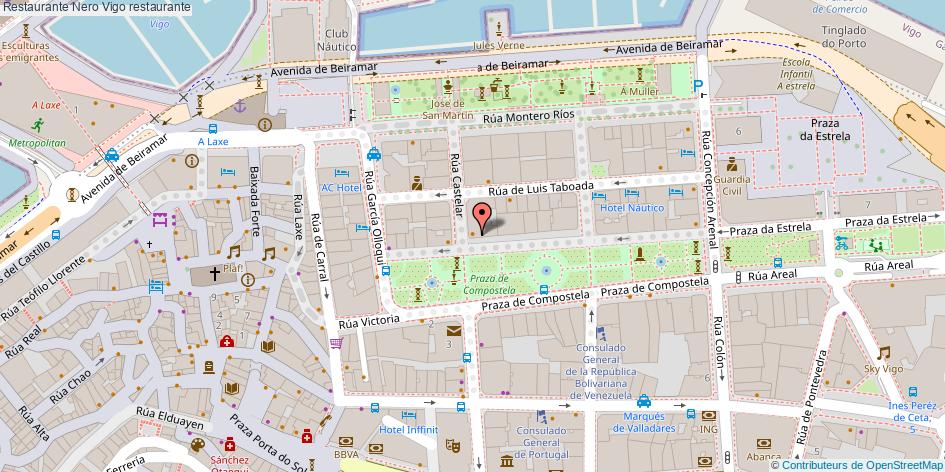 mapa Restaurante Nero restaurante Vigo