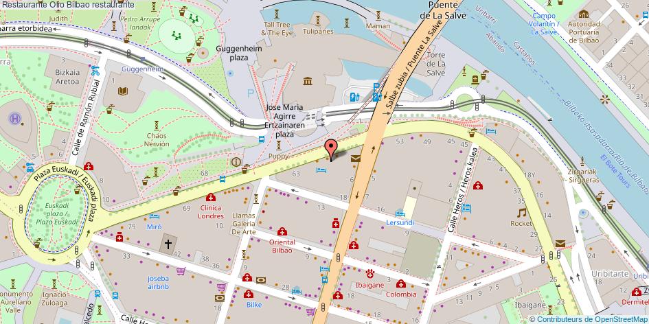mapa Restaurante Olio restaurante Bilbao